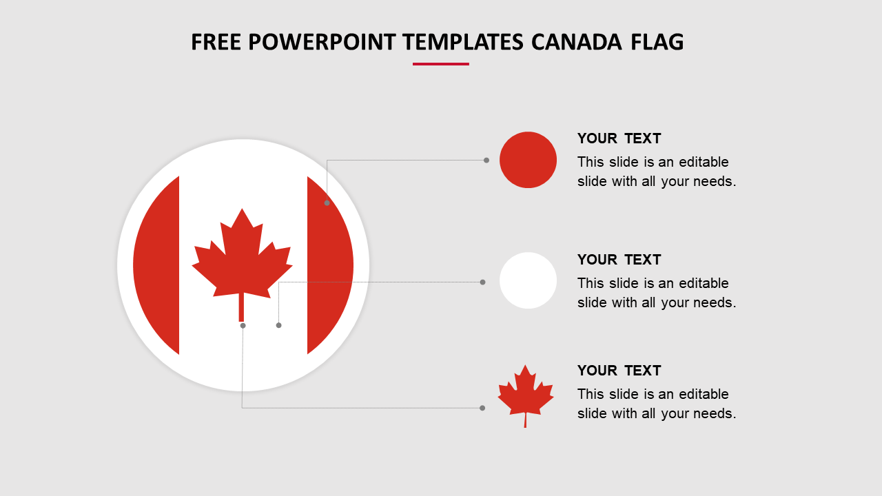 Free - Free PowerPoint Templates Canada Flag and Google Slides